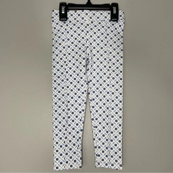 Janie and Jack Preppy Blue Printed Ponte Pants NWT - Picture 3 of 8